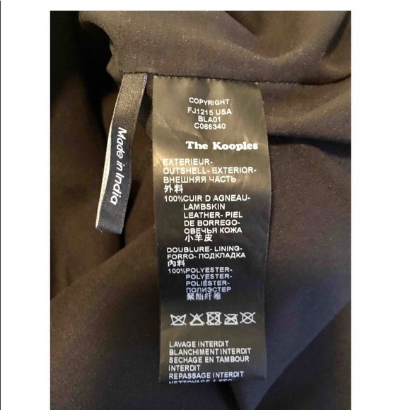 Black leather skirt with silver chain details - Picture 4 of 4